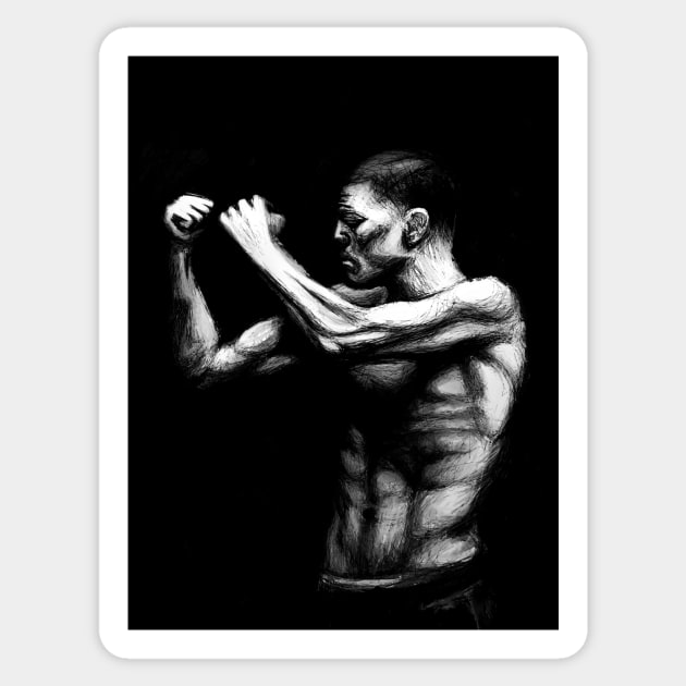 Nick Diaz no letters Sticker by BlackCollarPolitics